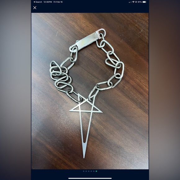 Rick Owen’s Metal Pentagram Choker - Picture 6 of 12